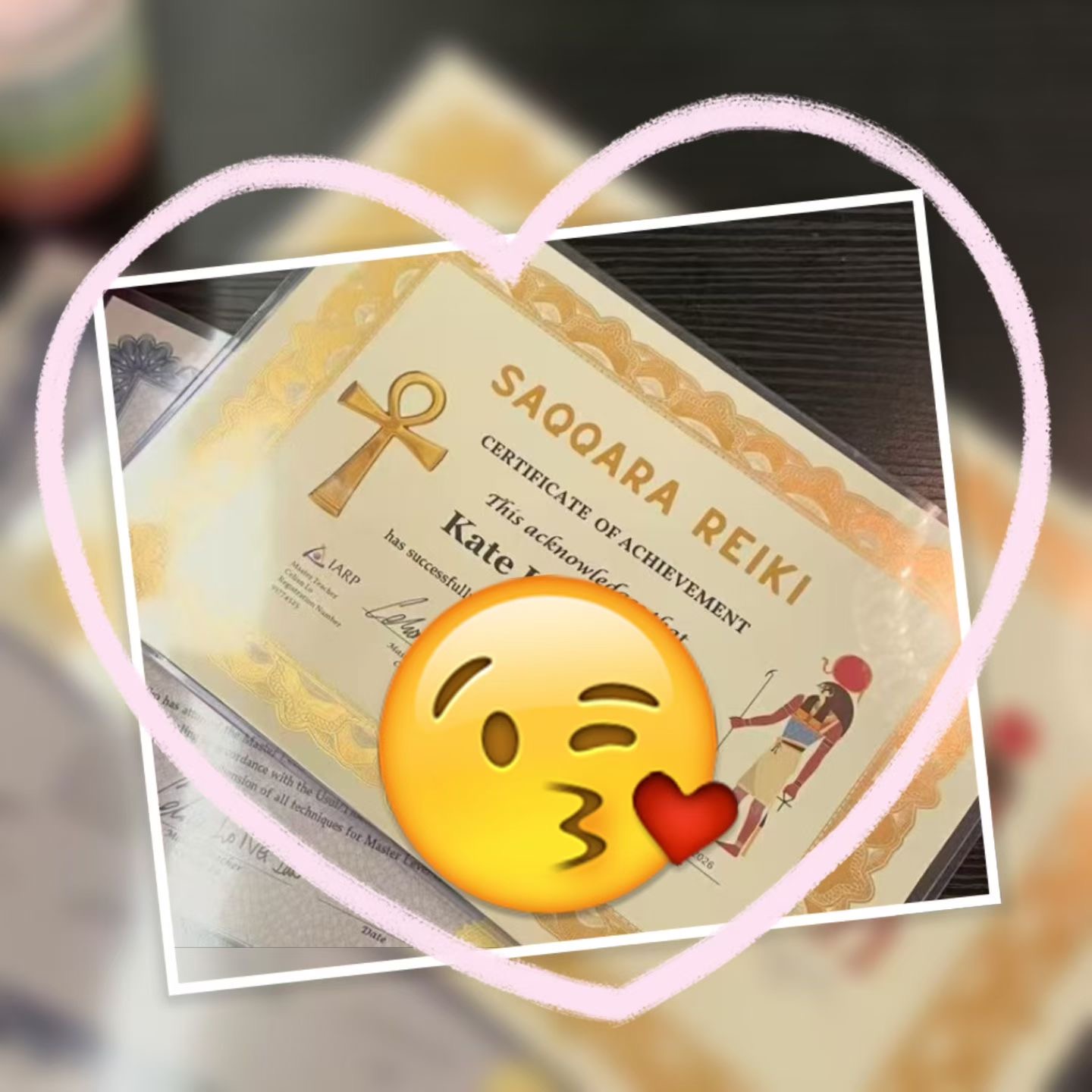 很感恩！又多一個靈氣療癒師證書認證